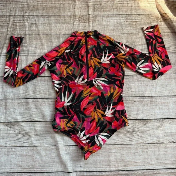 Billabong size large core mock neck long sleeve swim suit rash guard - Picture 7 of 15